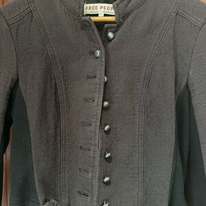 Free People Charcoal Gray Blazer